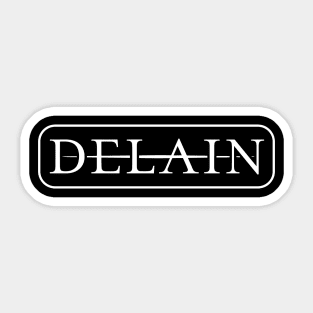 Delain White Sticker